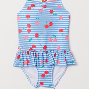 🍒 🩱🏊‍♂️Cherry print striped bathing suit🏊‍♂️🩱🍒 FLASH SALE 💥💥